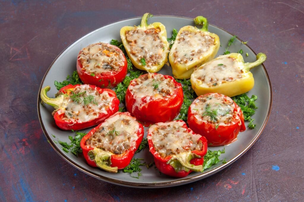 Paleo Turkey Stuffed Bell Peppers